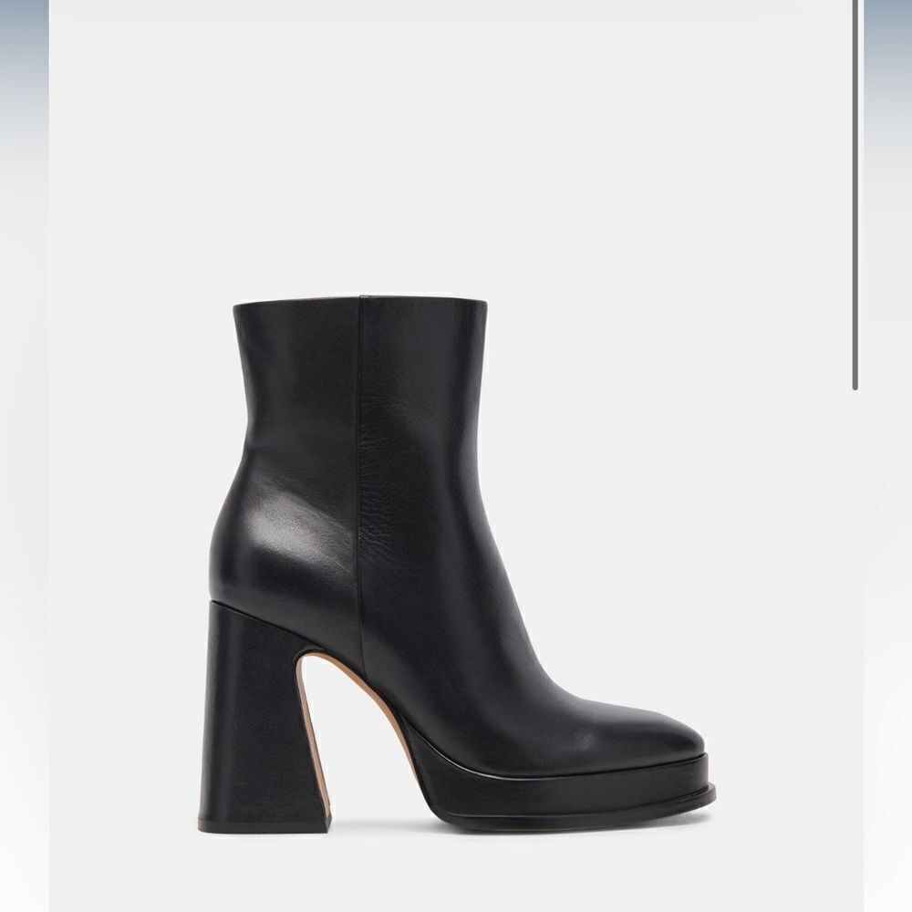 NEW ANTHROPOLIGIE X DOLCE VITA LOCHLY PLATFORM BOOTS BLACK - Picture 3 of 8